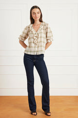 Chloe Shirt in Olive Plaid