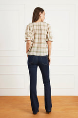Chloe Shirt in Olive Plaid