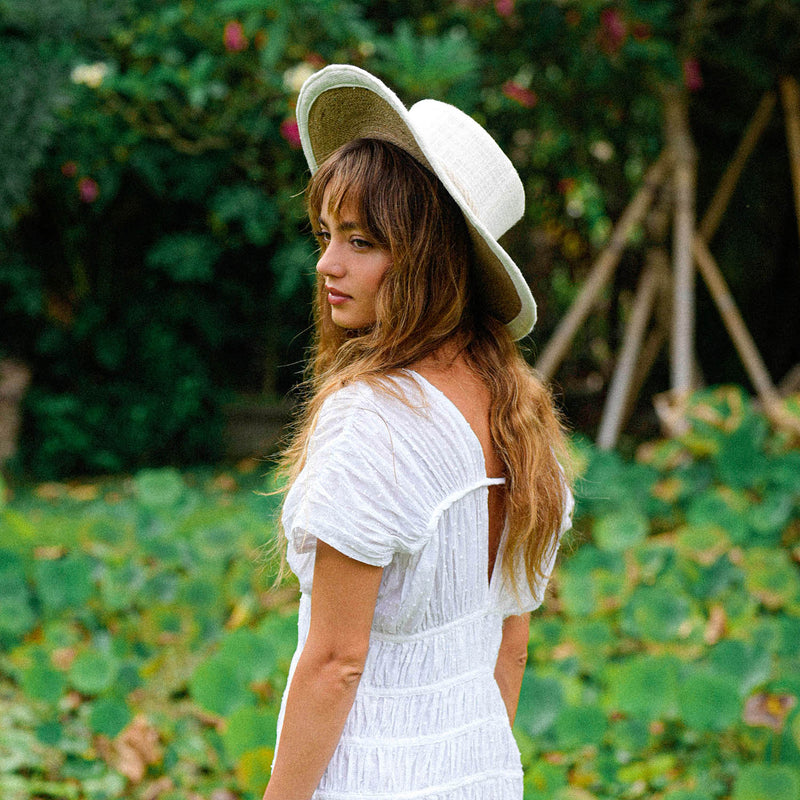 TATAMI Linen Jute Hat in Off White