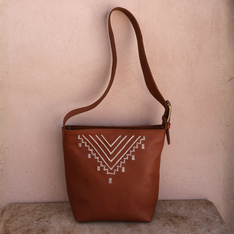 Kasbah Leather Bucket Tote