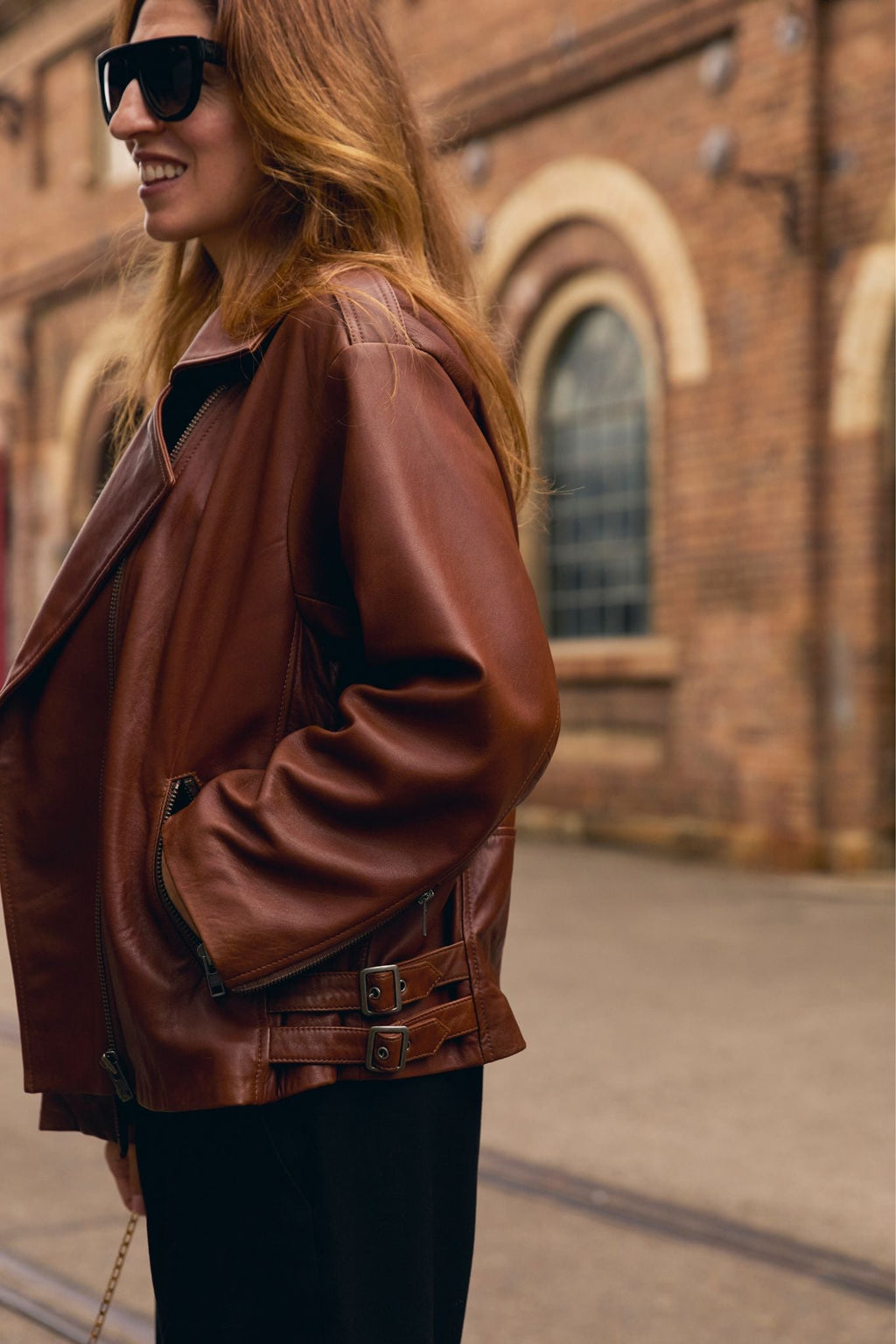 West 14th | New Yorker Oversized Motor Jacket – Vintage Chocolate