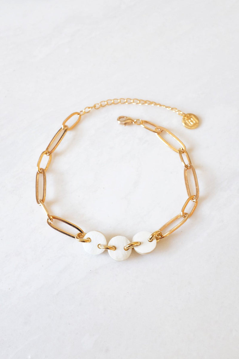 Xuan Buffalo Horn Thick Oval Link Chain Ankle Bracelet