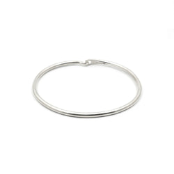 Minimalist Band Bracelet Skinny Round  - Sterling Silver