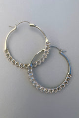 Calla  Hoops Silver Medium