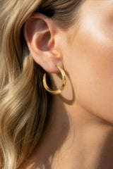 Crescent Hoops Gold Large