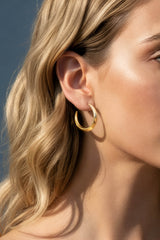Crescent Hoops Gold Large