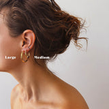 Crescent Hoops Gold Medium