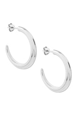 Crescent Hoops Silver Large