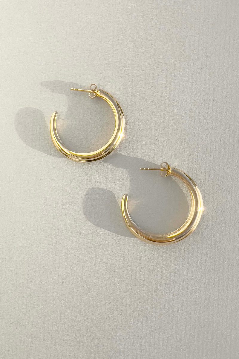 Crescent Hoops Gold Large