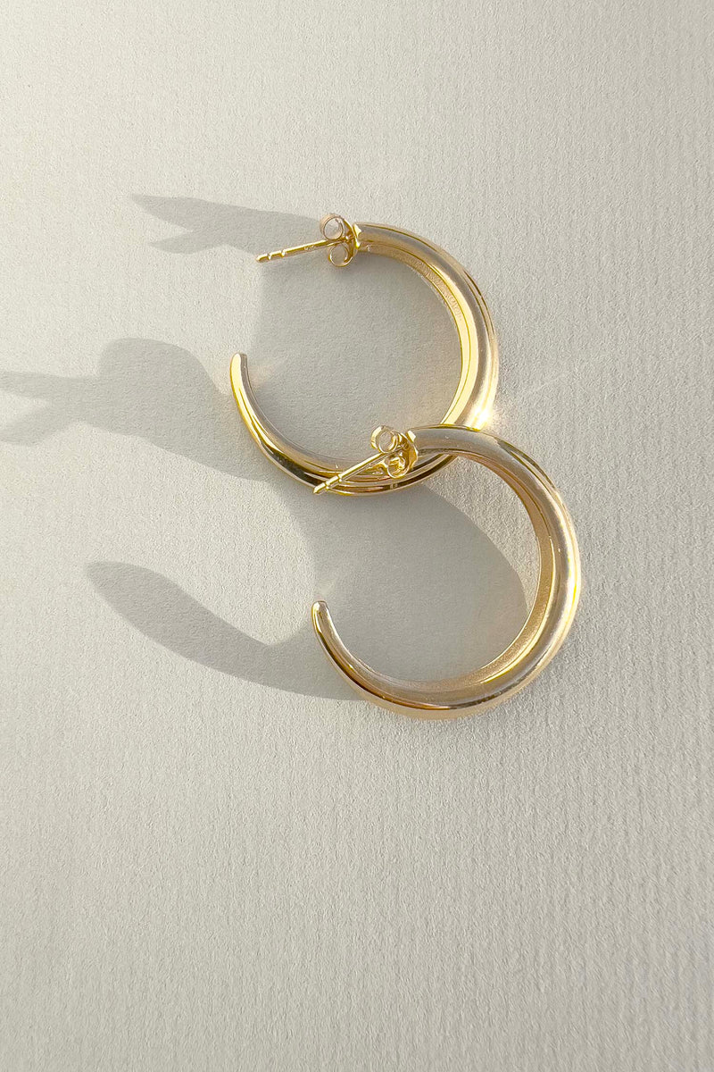 Crescent Hoops Gold Large
