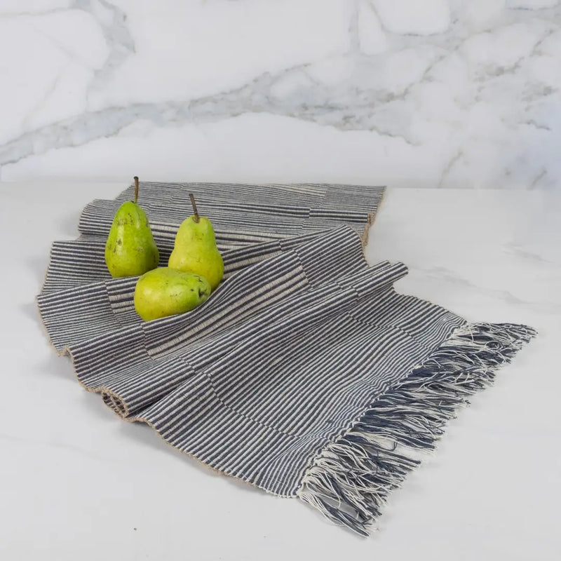 Gray Handwoven Table Runner