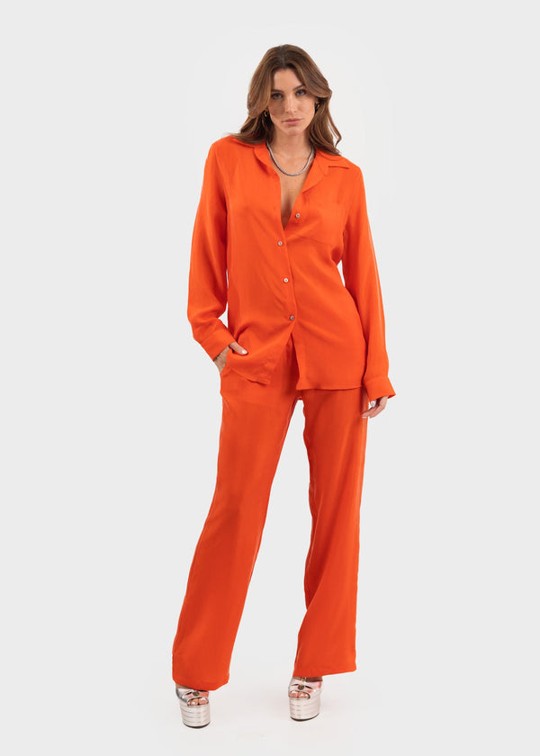 Tangerine Hera Button Down Shirt