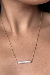 Maris Pearl Bar Necklace in Gold