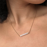Maris Pearl Bar Necklace in Gold