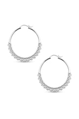 Calla  Hoops Silver Medium