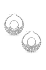 Iris Hoops Silver Medium