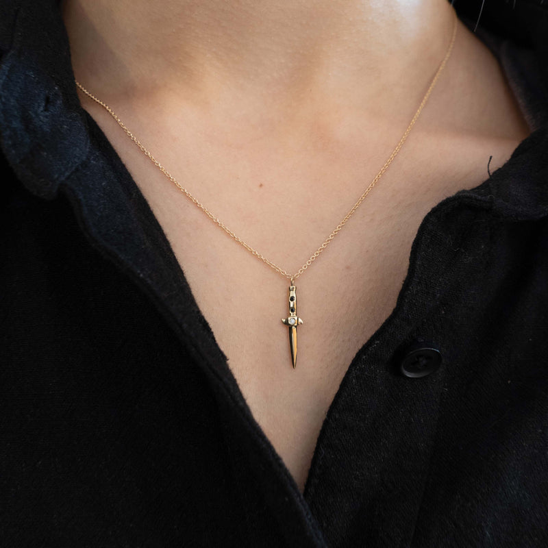 Switchblade Necklace - 14k Yellow Gold