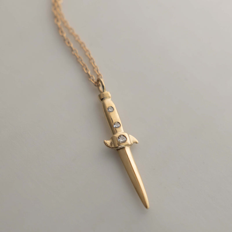 Switchblade Necklace - 14k Yellow Gold