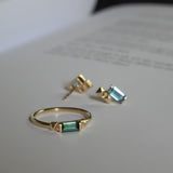 Debbie Dualis Baguette Tourmaline Ring - 14k Yellow Gold