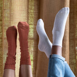 Cotton Mid Sock Linen - ourCommonplace