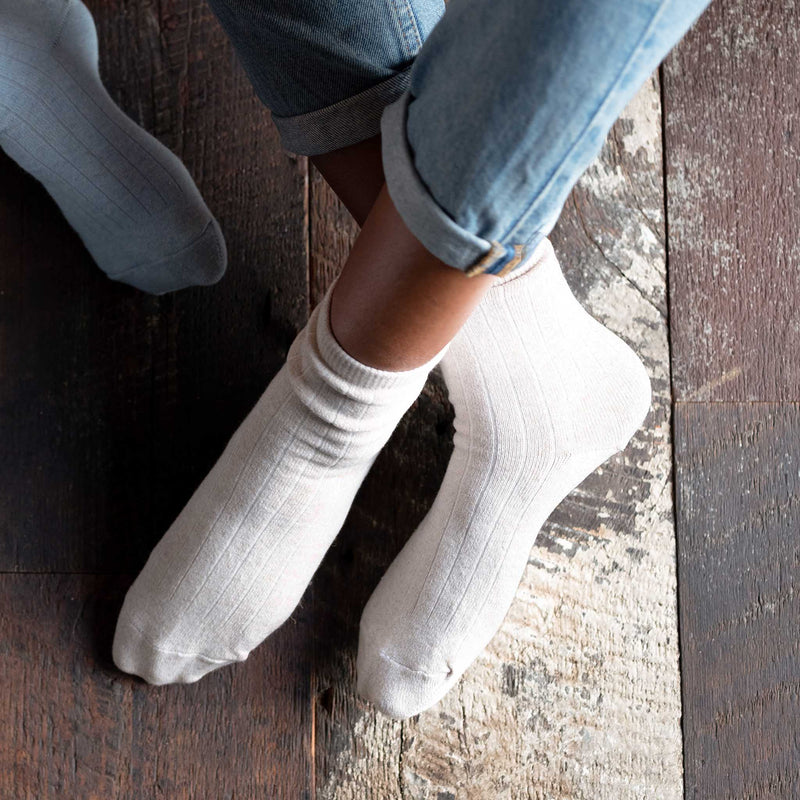 Cotton Mid Sock Linen - ourCommonplace