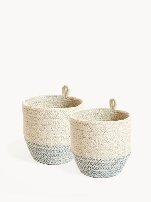 Amari Loop Bin - Blue (Set Of 2) - ourCommonplace