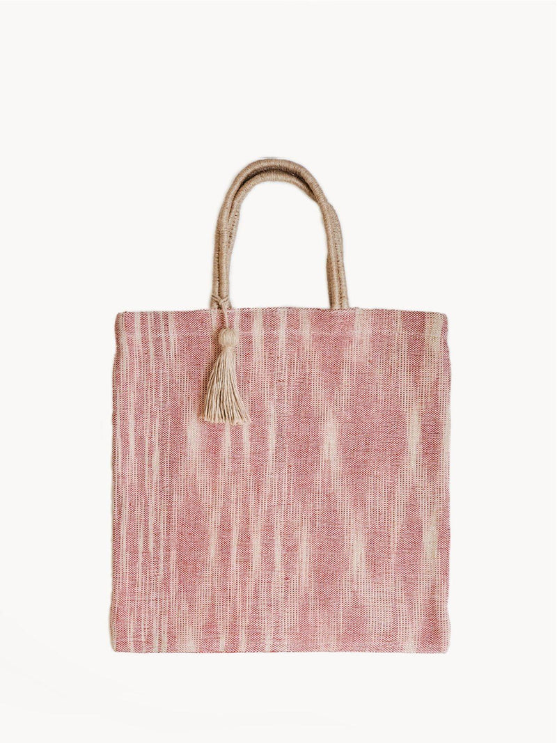 Nadi Jute Tote Bag - Red - ourCommonplace