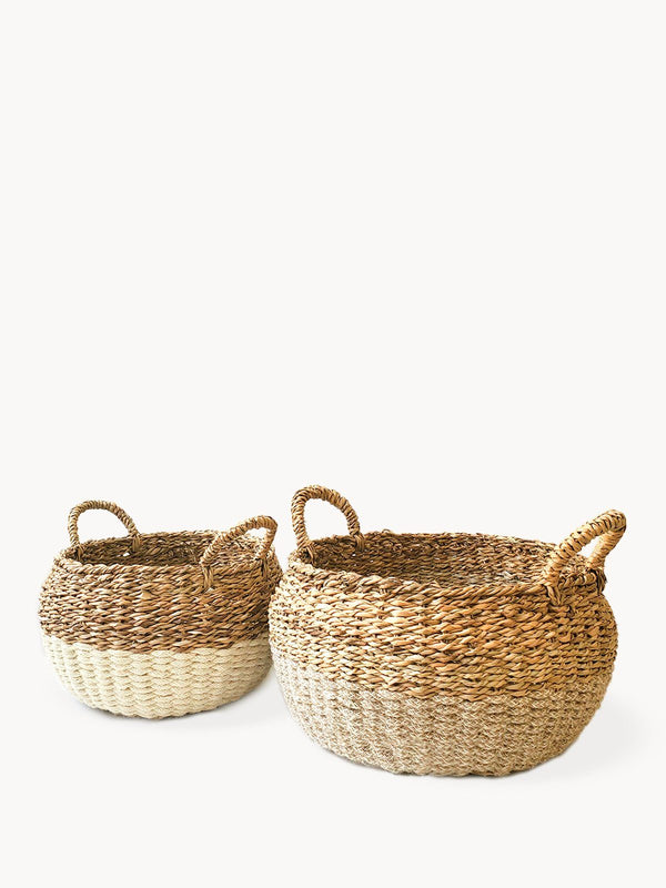 Ula Floor Basket - Natural (Set Of 2) - ourCommonplace