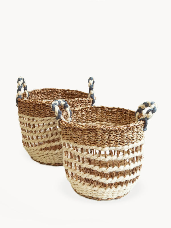 Ula Mesh Basket - White (Set Of 2) - ourCommonplace