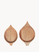 Wooden Leaf Plate - Set Of 2 - ourCommonplace