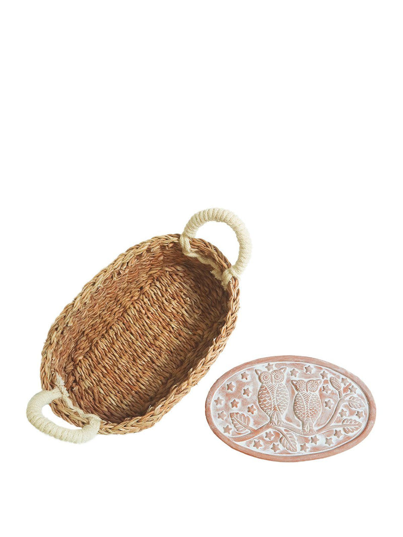 Bread Warmer & Basket - Owl Oval - ourCommonplace