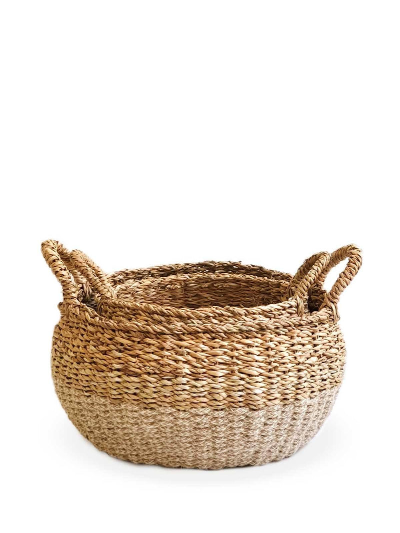 Ula Floor Basket - Natural (Set Of 2) - ourCommonplace