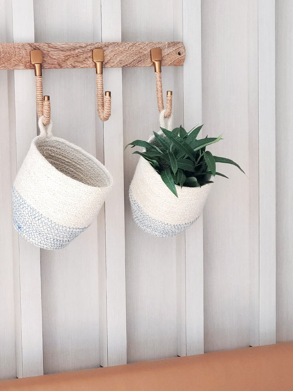 Amari Loop Bin - Blue (Set Of 2) - ourCommonplace