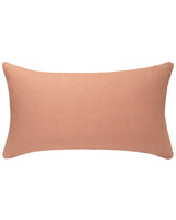 Cowrie Embroidered Linen Lumbar Pillow - Sandalwood - ourCommonplace