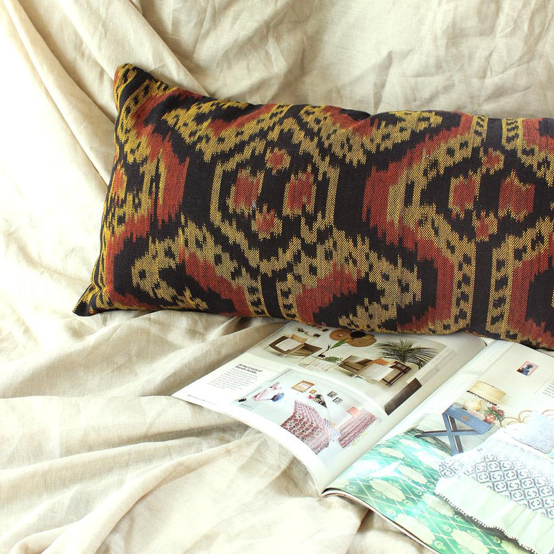Handwoven Decorative Lumbar Pillow "Java Tribe" - ourCommonplace