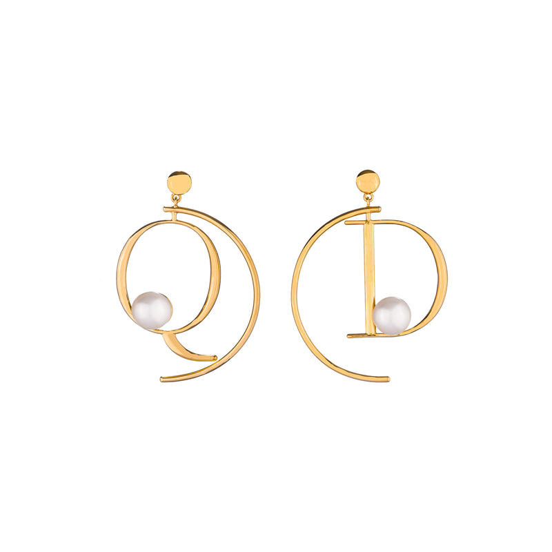 Q+D Half Hoop Earrings GOLD - ourCommonplace
