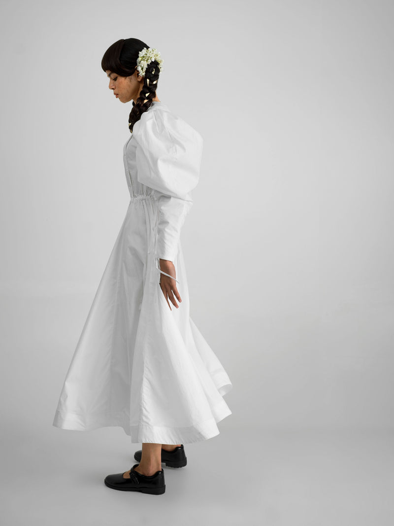 WOLF WING SHIRT DRESS WHITE - ourCommonplace