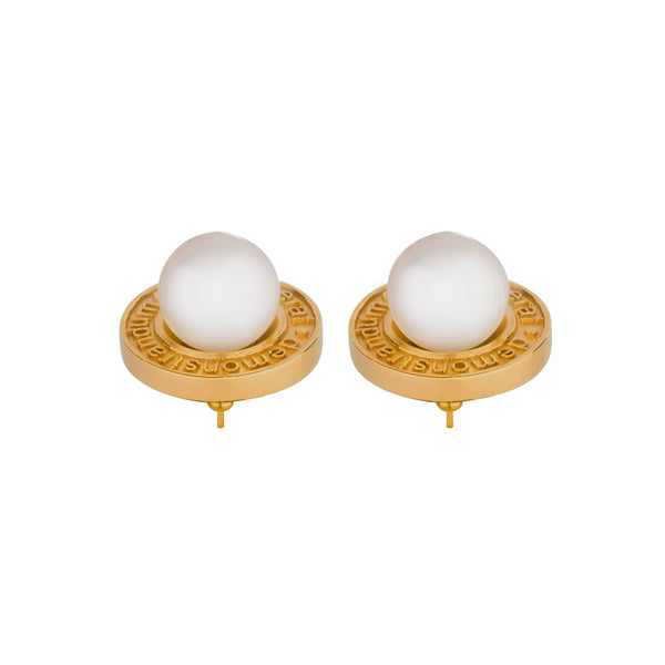 QED Pearl Earrings GOLD - ourCommonplace