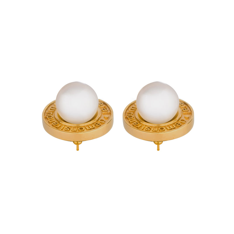 QED Pearl Earrings GOLD - ourCommonplace