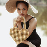 Hati Heart Wood-Beaded Tote Bag - ourCommonplace