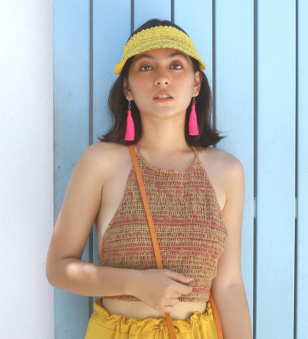 Pandan Visor Hat - Turmeric Yellow - ourCommonplace