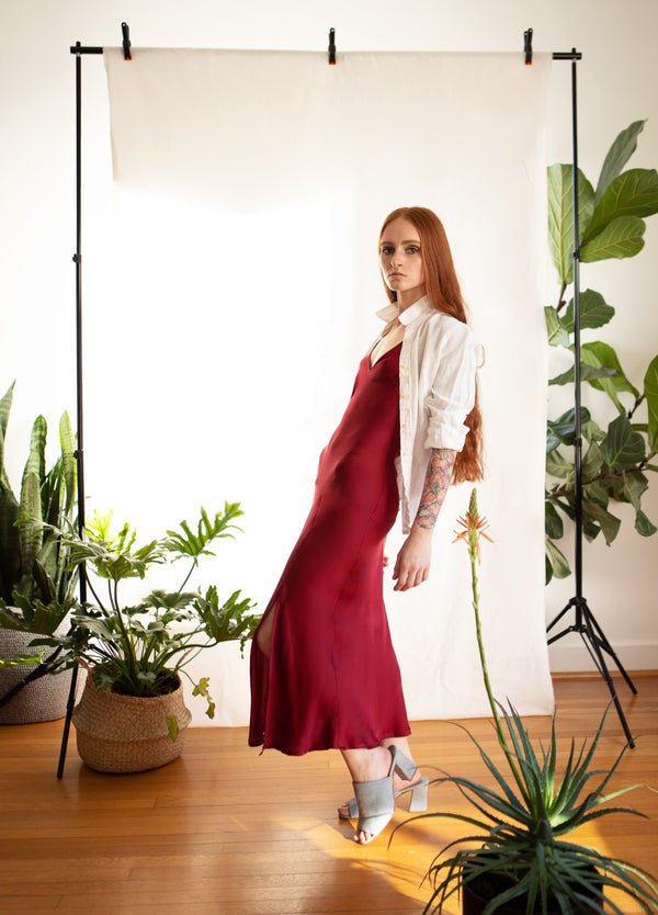 Mae Slip Dress / Scarlet Silk - ourCommonplace