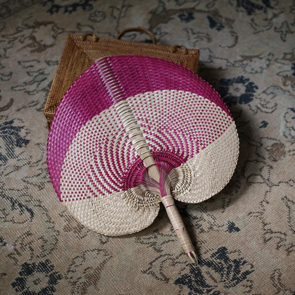Balinese Woven Hand Fan "Aphrodite" - ourCommonplace