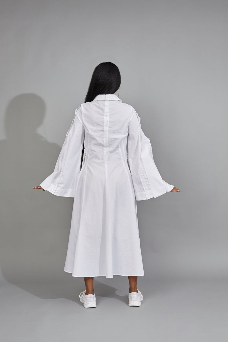 CLASSIC SHIRT DRESS WHITE - ourCommonplace