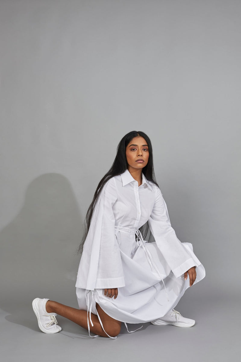 CLASSIC SHIRT DRESS WHITE - ourCommonplace