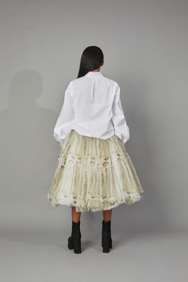 QUOD LABEL PRINT SKIRT - ourCommonplace