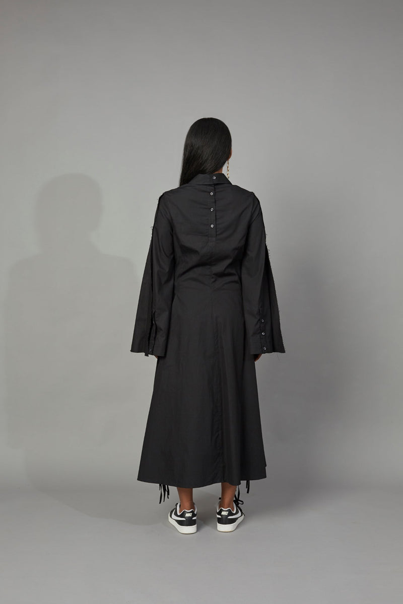 CLASSIC SHIRT DRESS BLACK - ourCommonplace