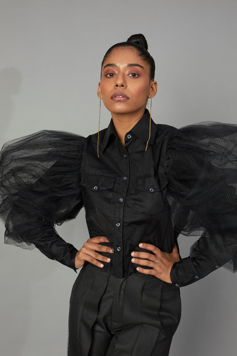 WOLF WING TULLE BLOUSE - ourCommonplace