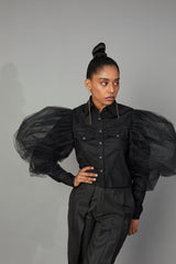 WOLF WING TULLE BLOUSE - ourCommonplace