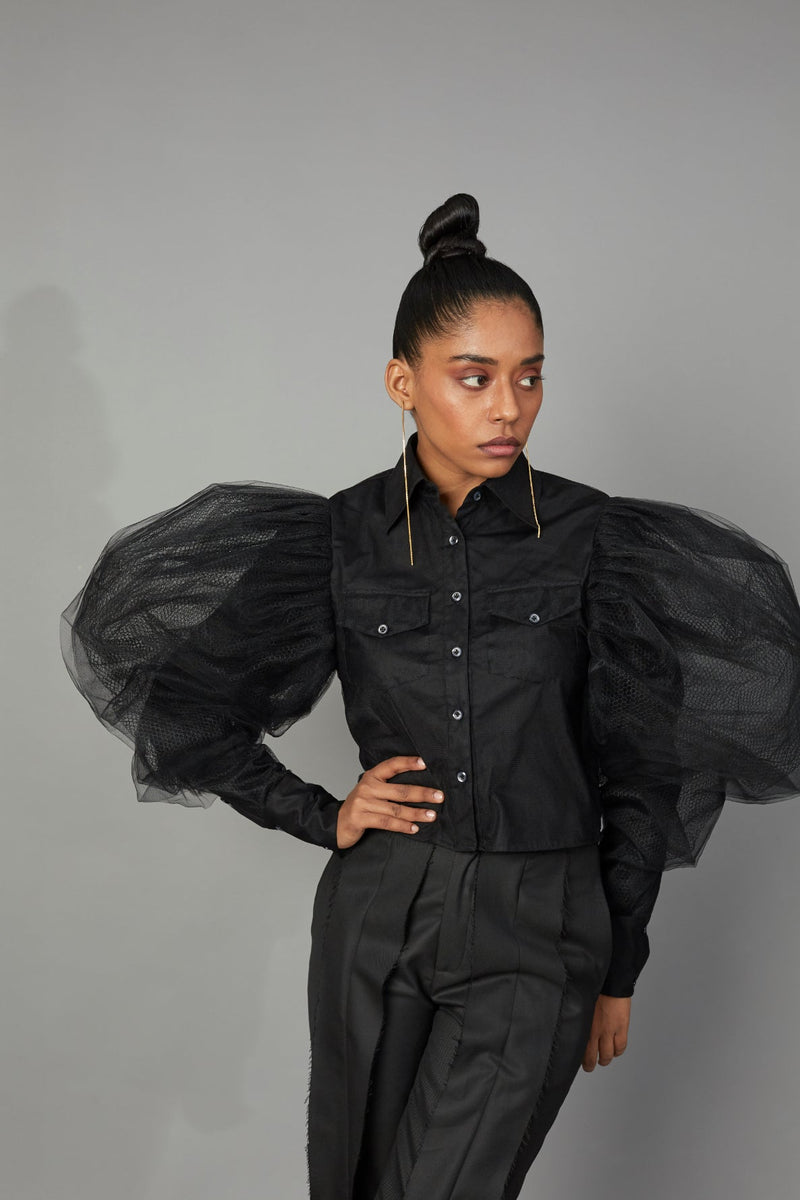 WOLF WING TULLE BLOUSE - ourCommonplace